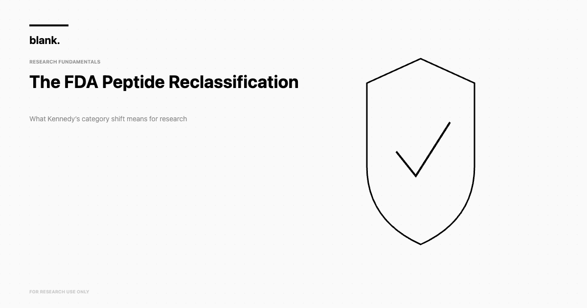 fda reclass - Blank Peptides research blog