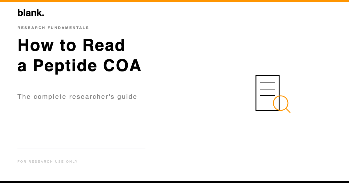 how to read peptide coa - Blank Peptides
