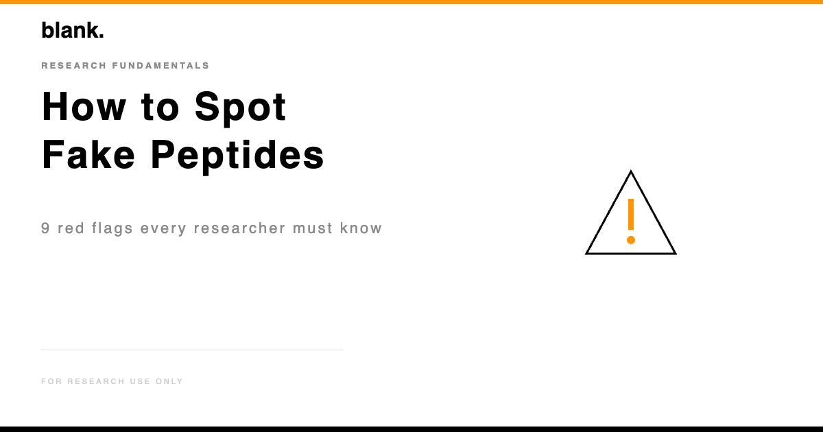 spot fake peptides - Blank Peptides
