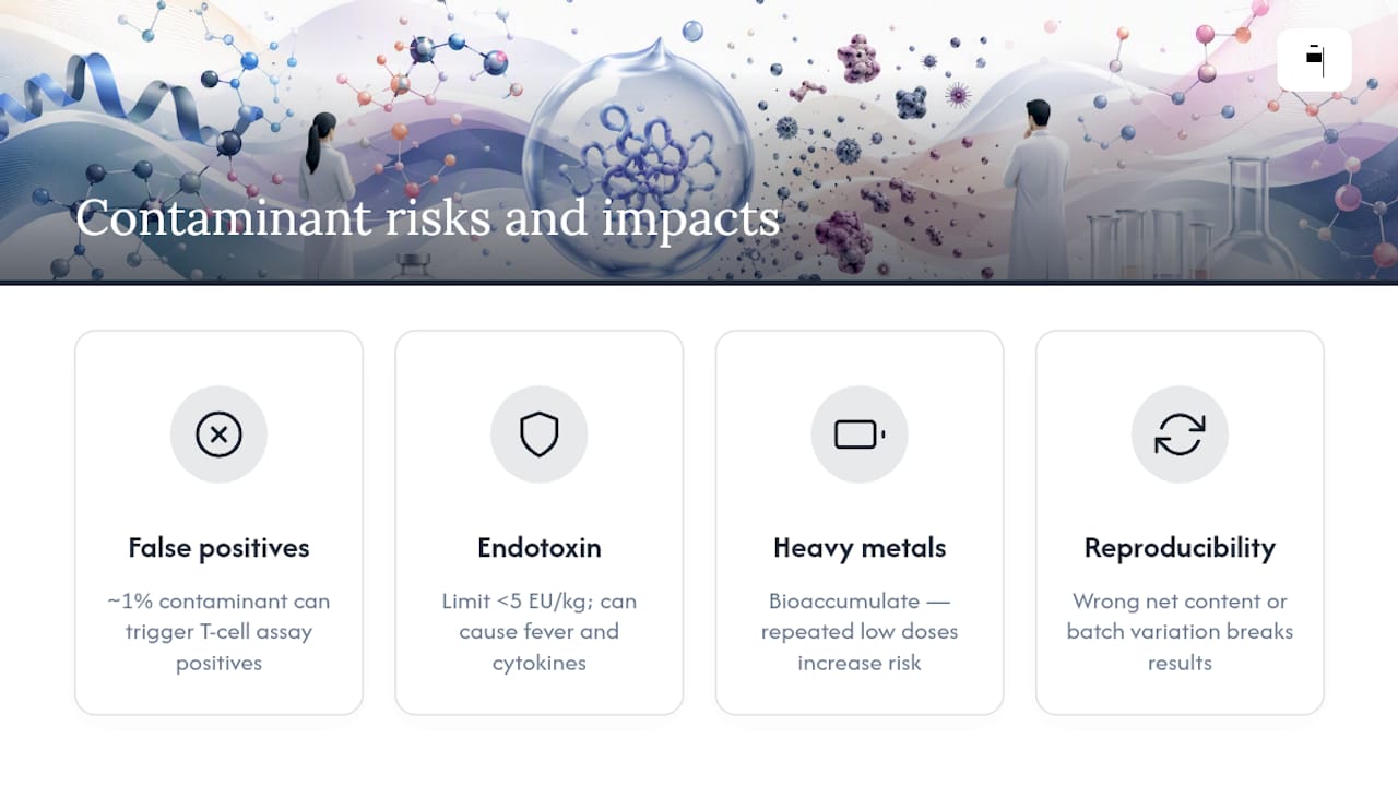 Risks and Impacts: Assay Artifacts and Human Safety Concerns — overview diagram