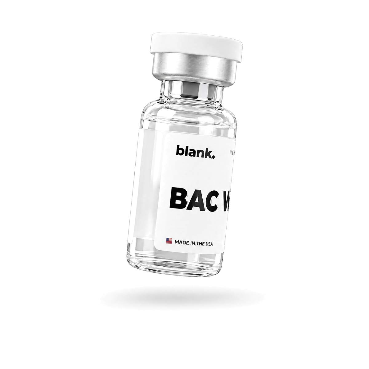 BACTERIOSTATIC WATER research peptide vial by Blank Peptides